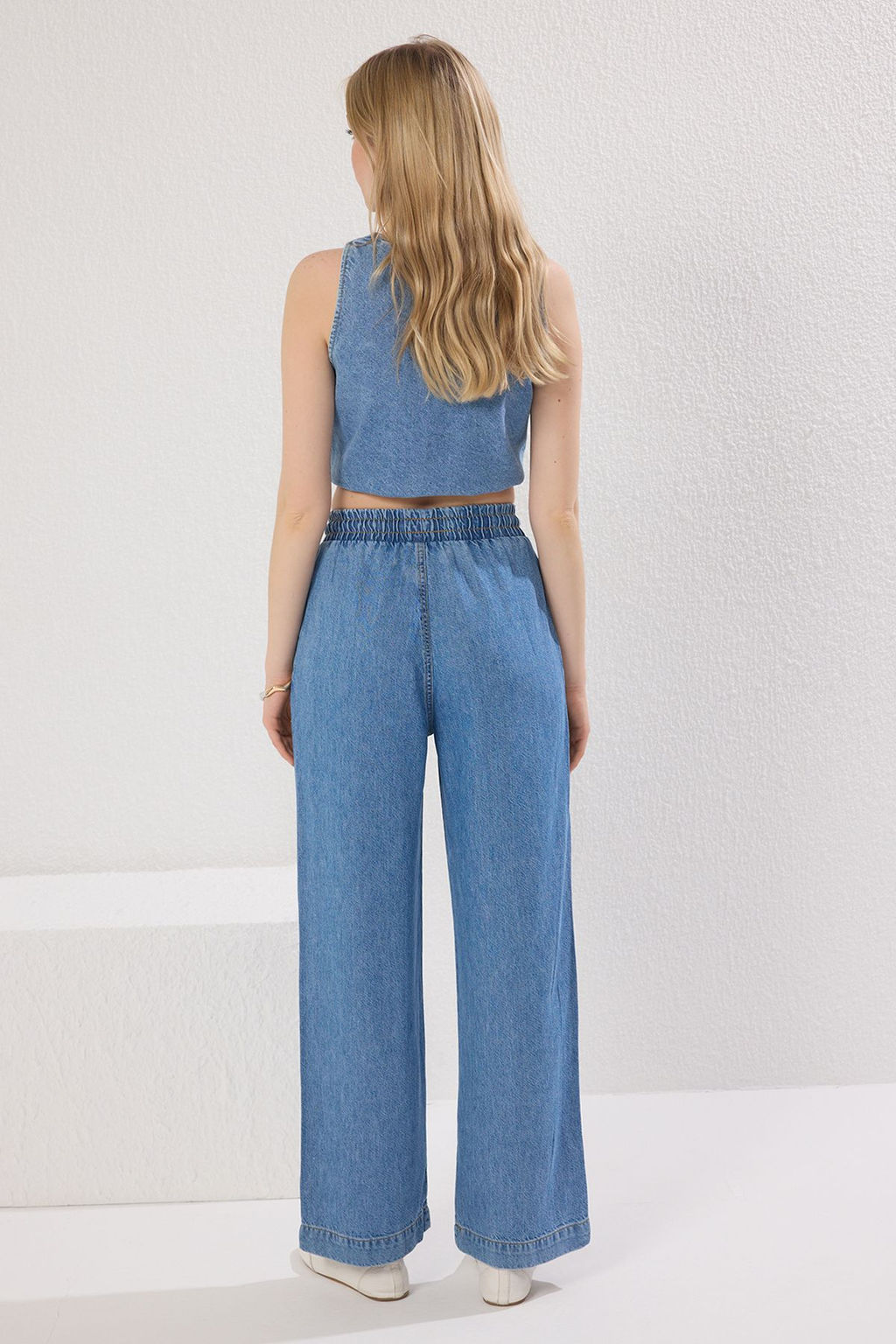 Mavi More Sustainable Beli Lastikli Normal Bel Wide Leg Jeans TWOSS25JE00224 - Trendyolmilla фото 5