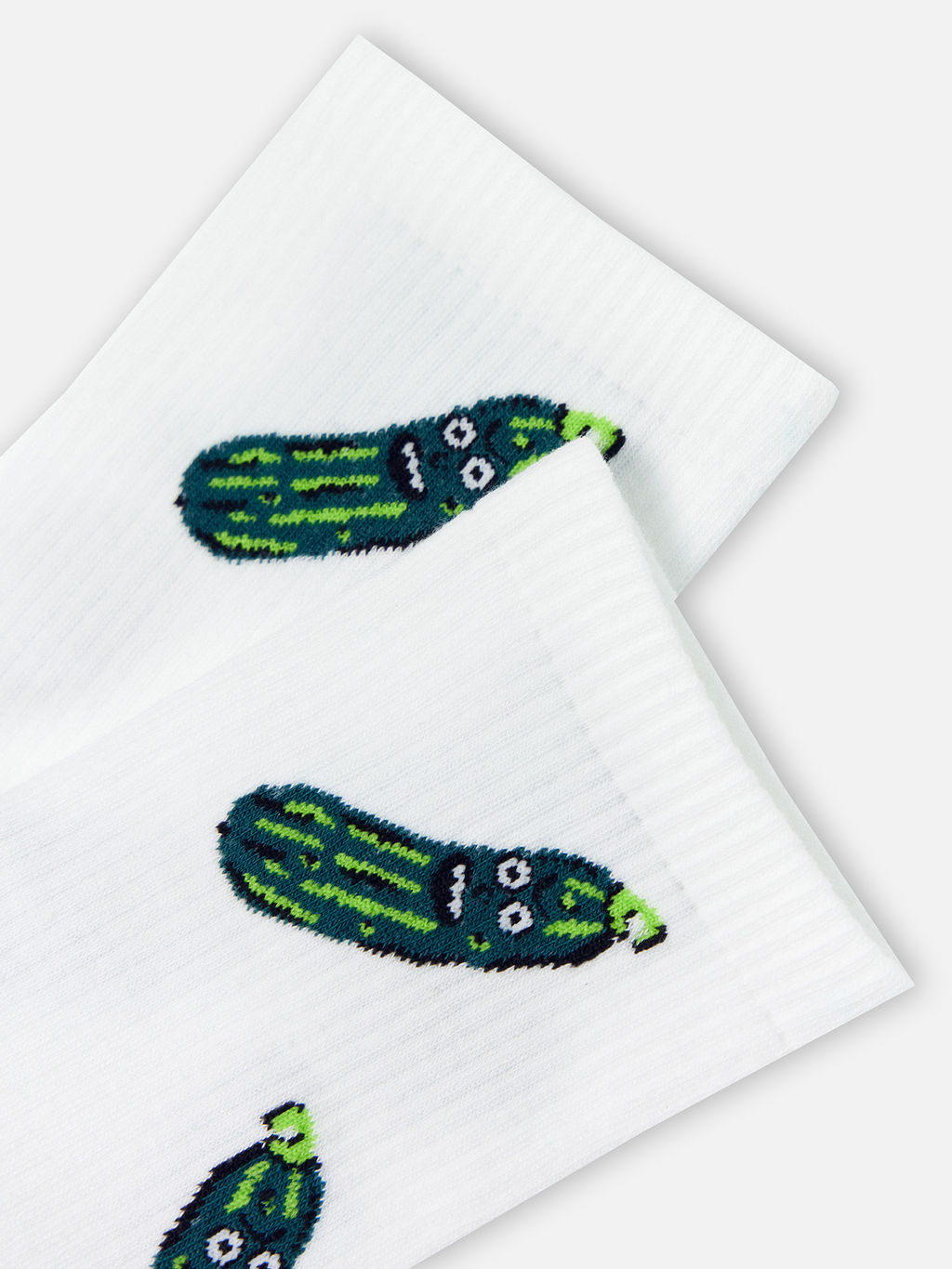 Цена за 5 пар! Носки мужские белые с рисунком в виде надписи огурца белый 107K-2738 - Mark formelle фото 4