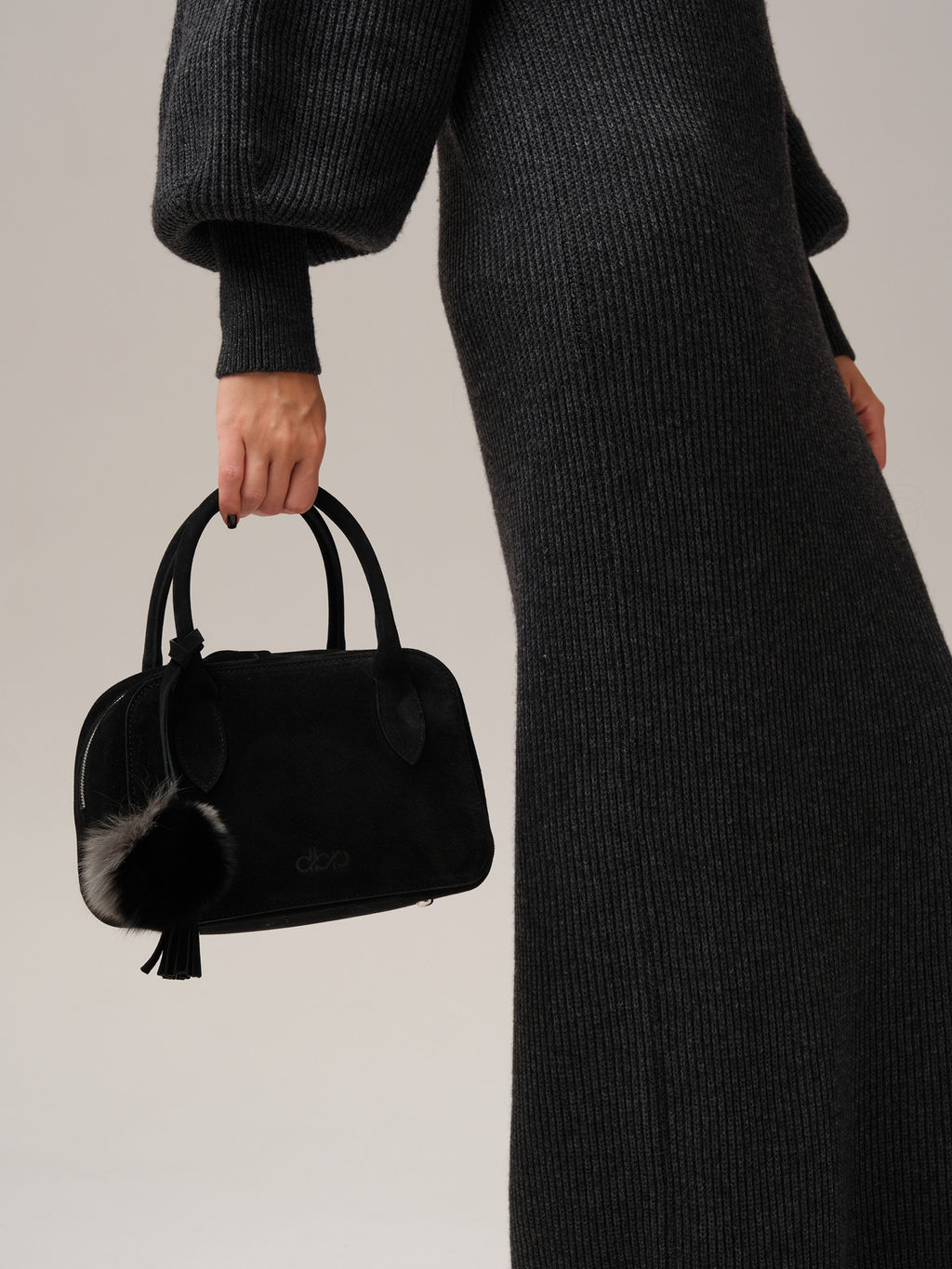 Замшевая сумка Polly DBR 31348 черный фото 2