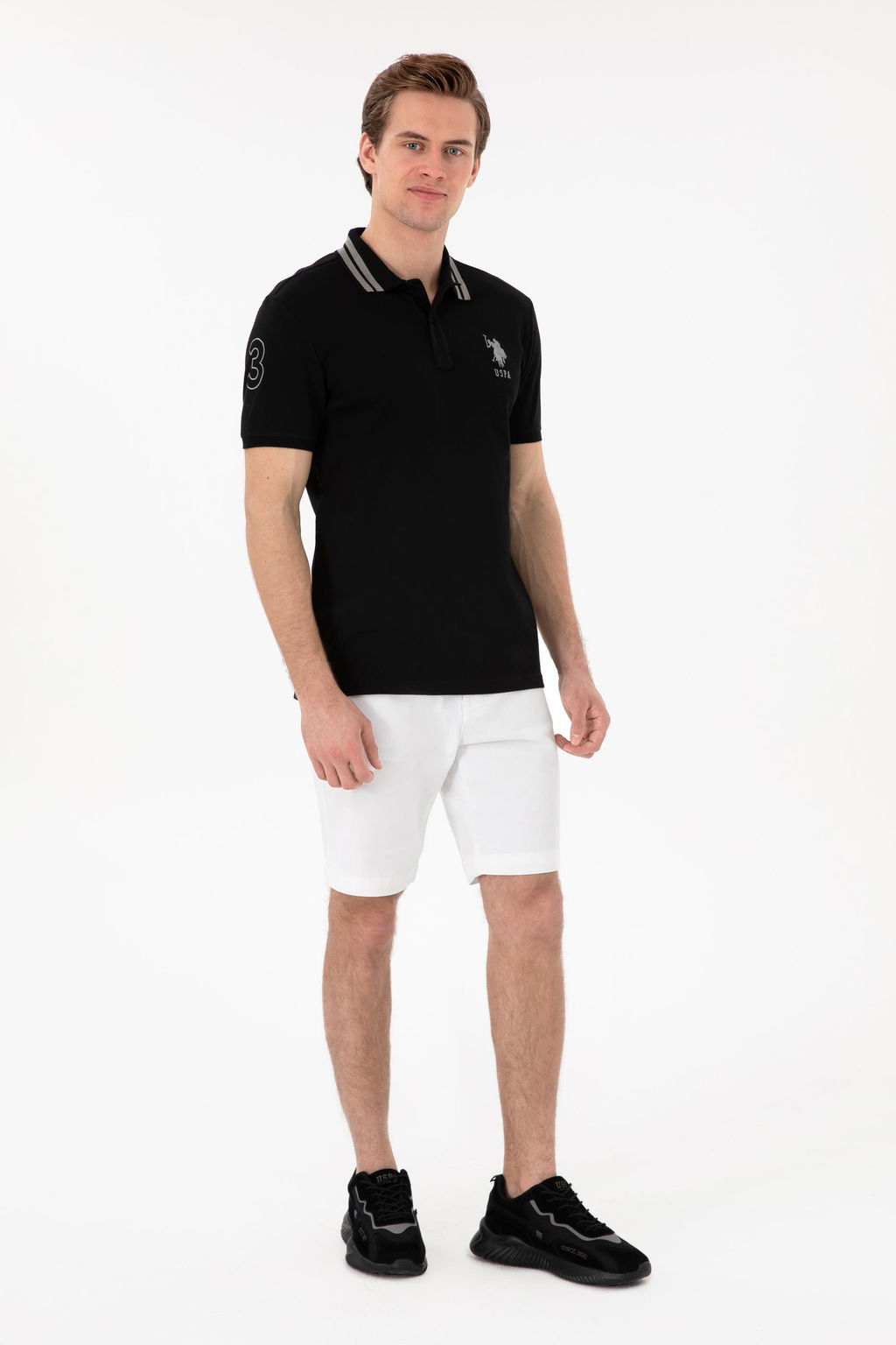 Erkek Slim Fit Polo Yaka Siyah Basic Ti__rt Sepette S_rpriz _ndirim - U.s. polo assn фото 4