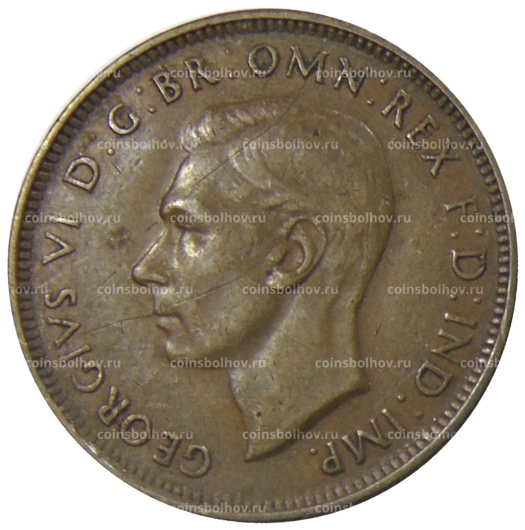 1/2 пенни 1938 года Австралия