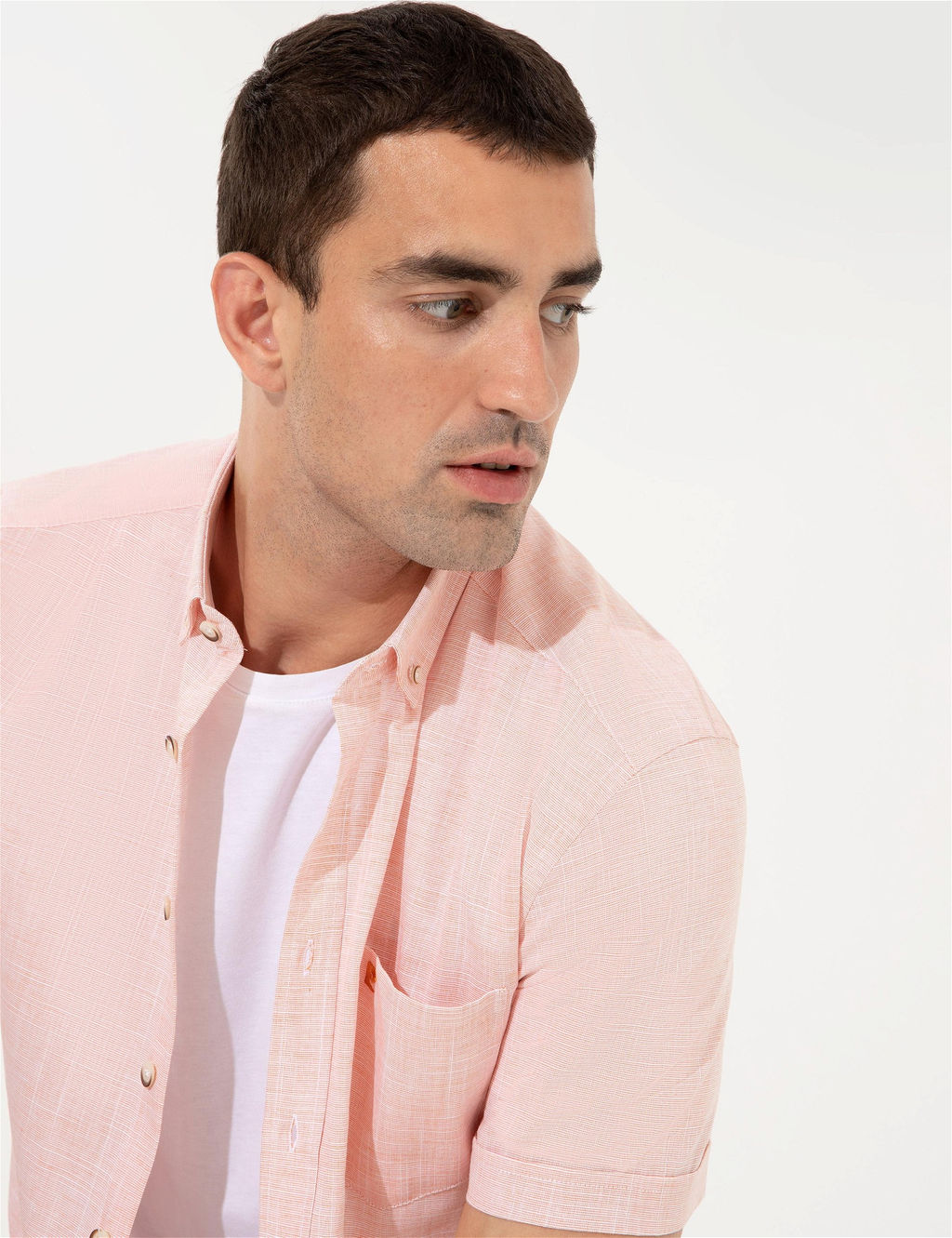 Turuncu Regular Fit K_sa Kollu G_mlek