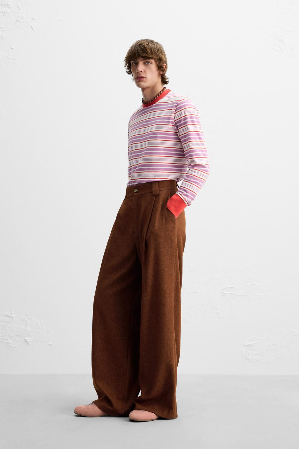 WIDE-LEG TROUSERS X HARRY LAMBERT - Zara фото 4