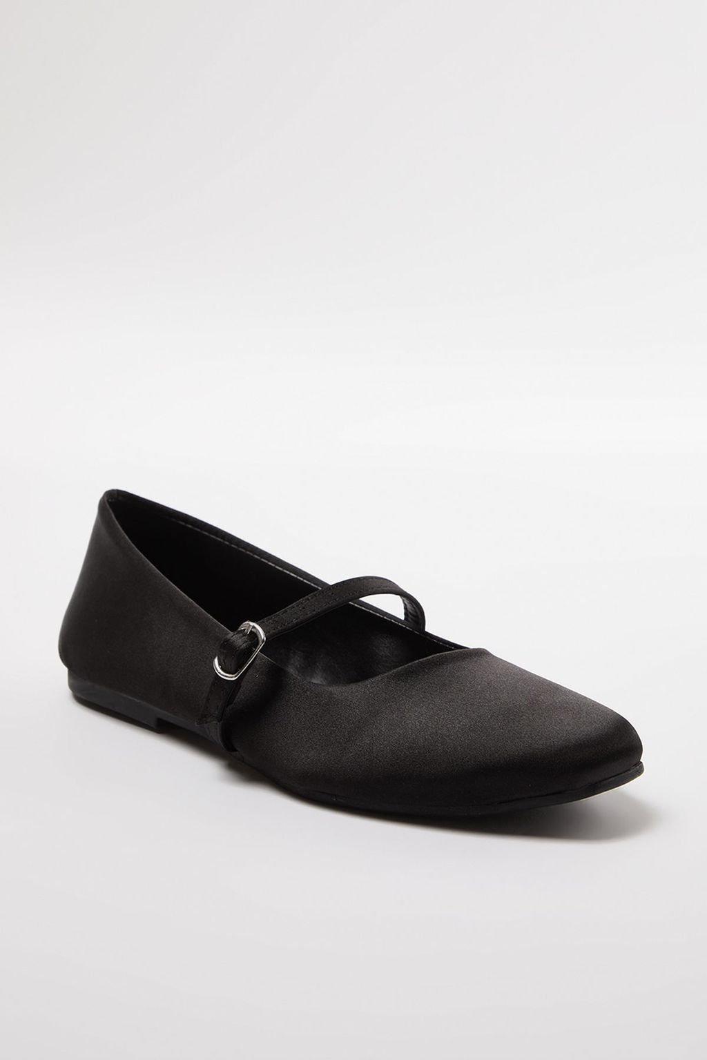 Trendyol Shoes Siyah Saten Mary Jane Bantl? Badem Burun Kad?n Babet TAKAW25BE00005 - Trendyolmilla фото 10