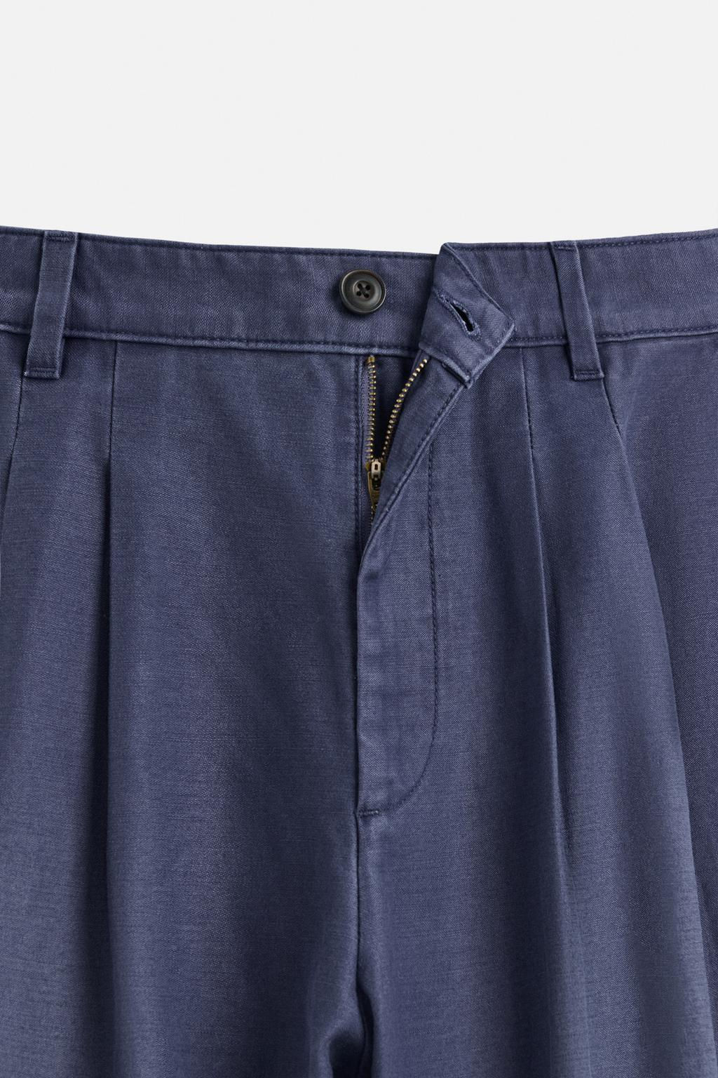 RELAXED FIT PLEATED JEANS - Zara фото 9