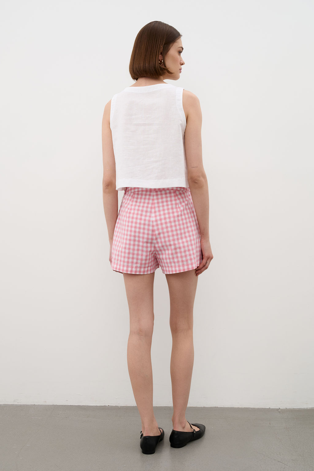 Шорты SRT25 02_Pink Checkers /Розовый, белый