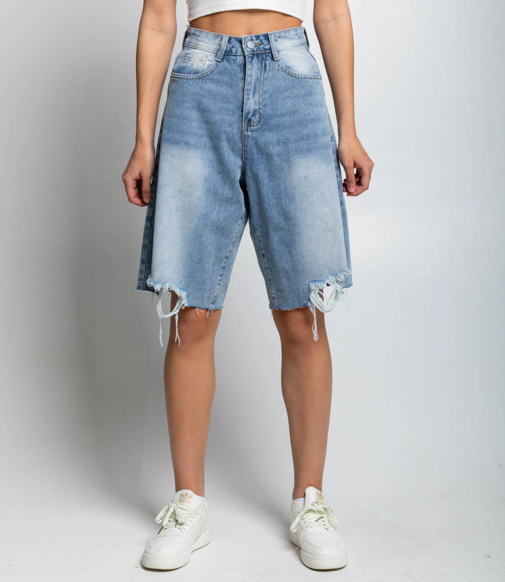 Джинсовые шорты #КТ7781 (1), голубой - Dommod фото 2