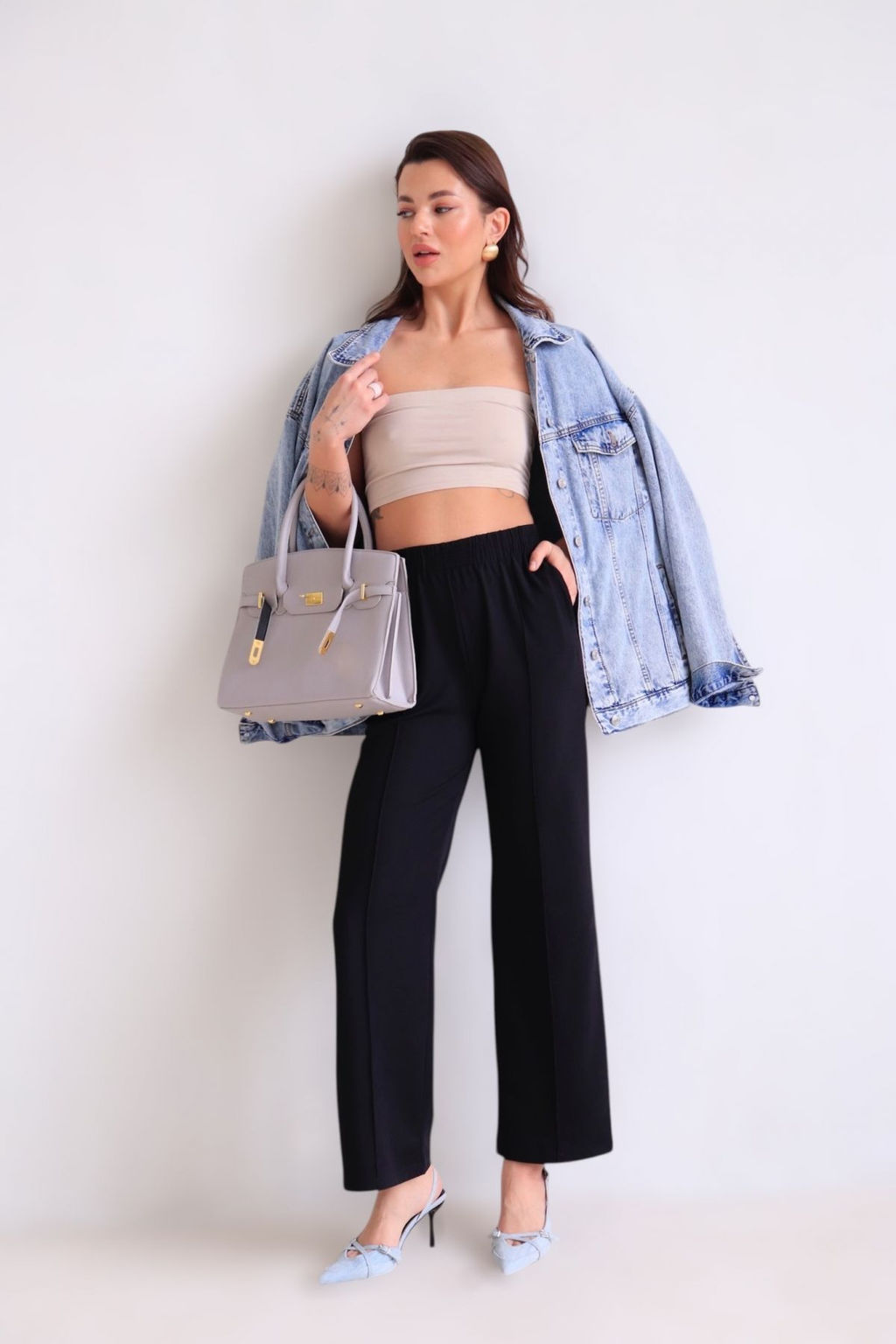 Брюки базовые чёрные - Martichelli фото 54