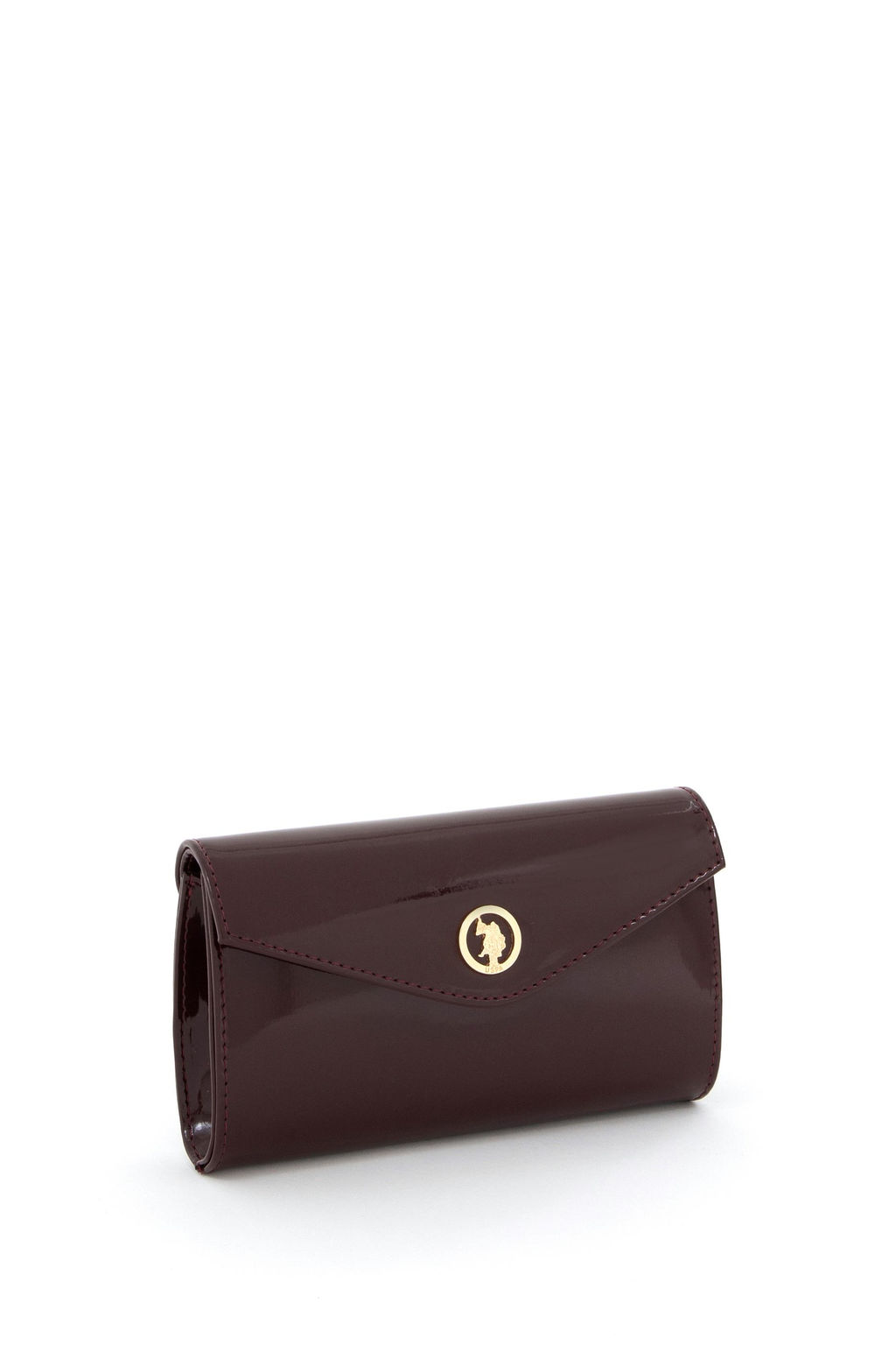 Женская бордово-красная сумка из лакированной кожи - U.s. polo assn фото 4