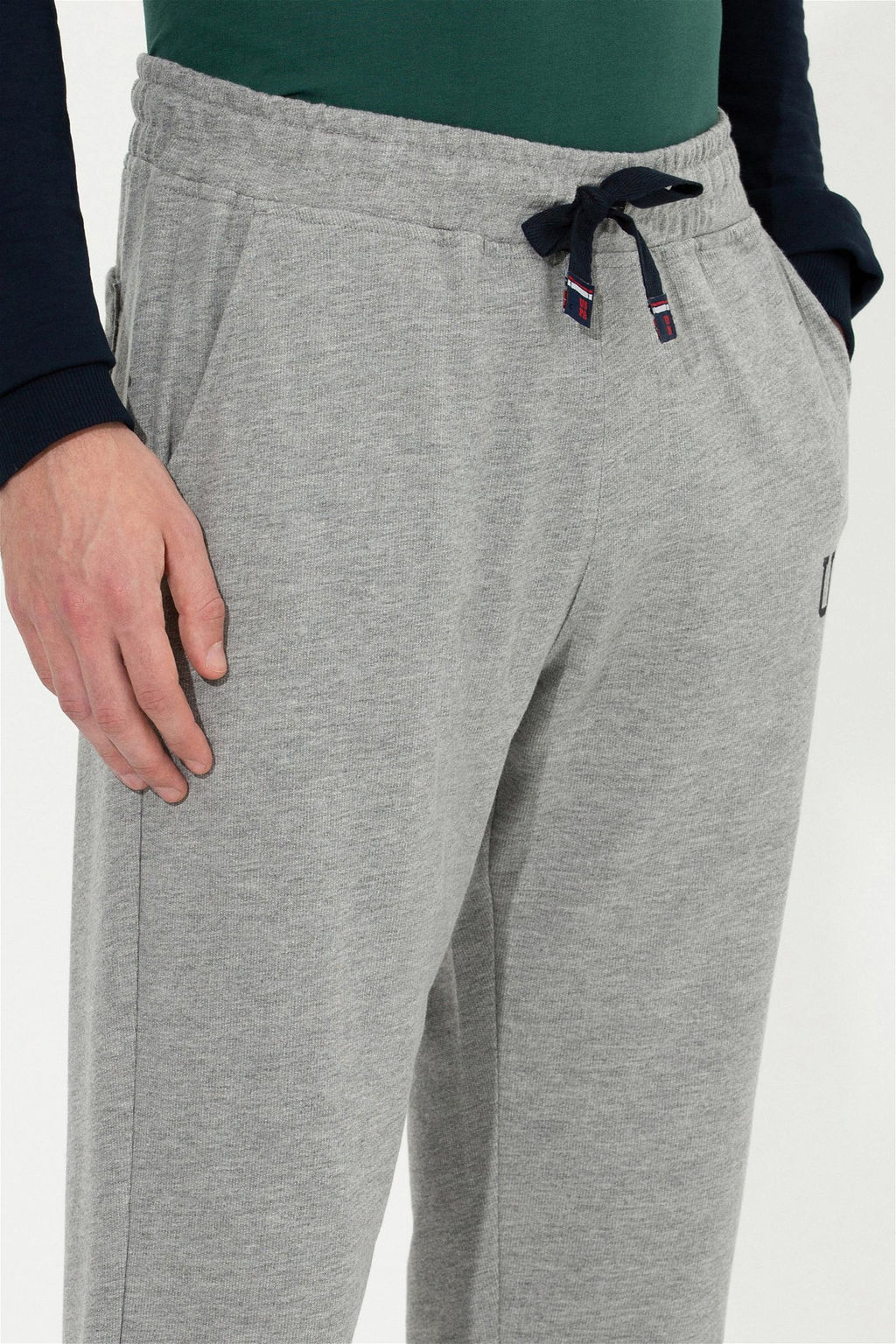 Мужские серые меланжевые спортивные штаны - U.s. polo assn фото 5