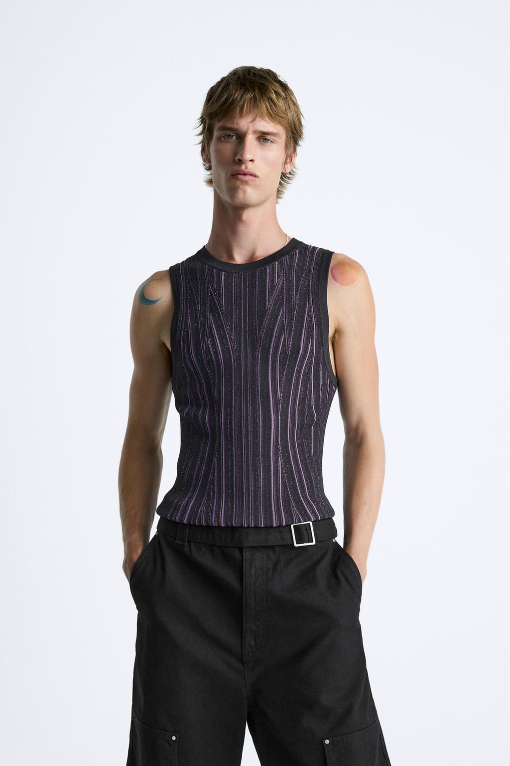 CONTRAST KNIT TANK TOP - Zara фото 2
