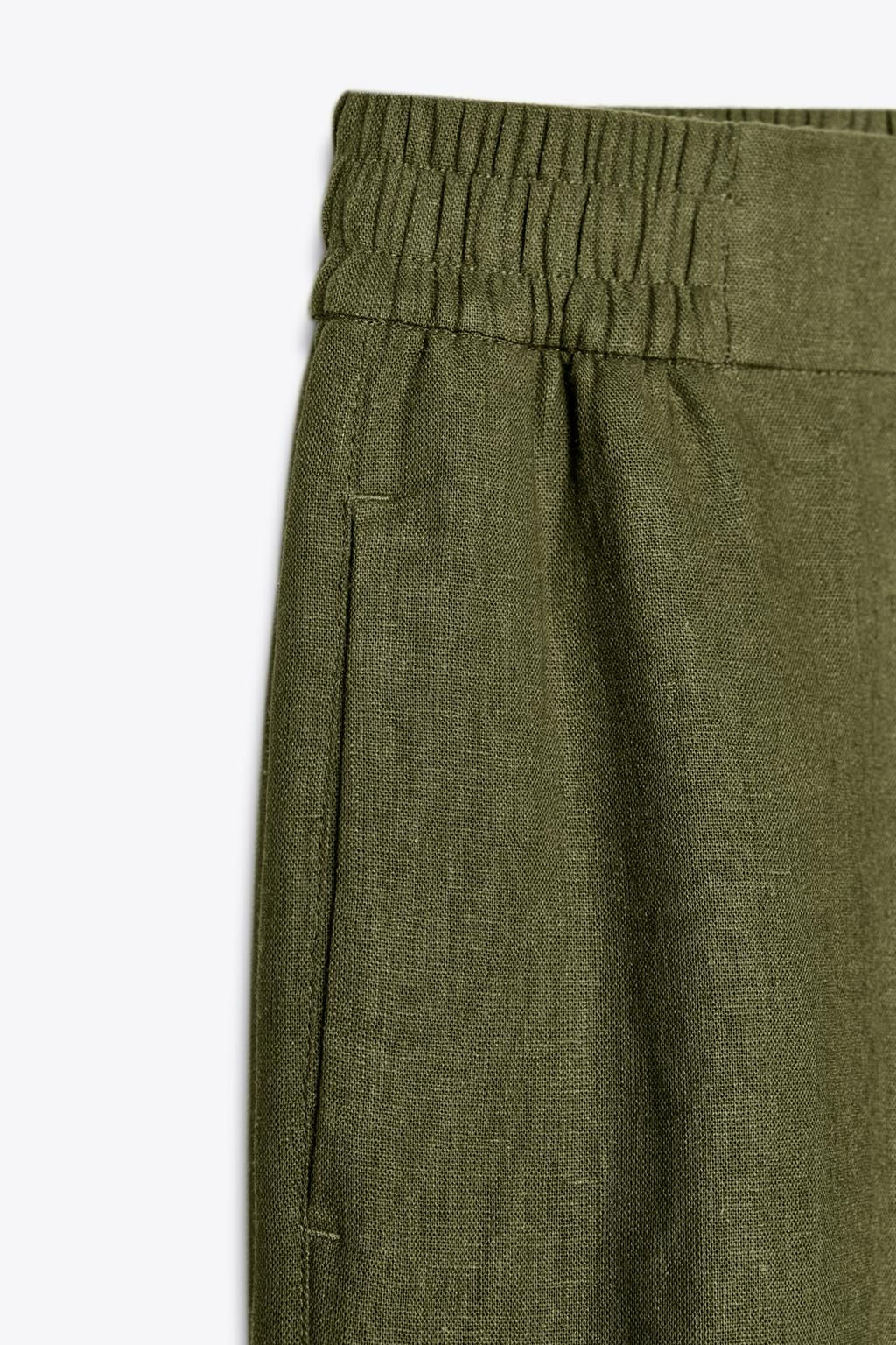 WIDE-LEG LINEN-BLEND TROUSERS - Zara фото 6