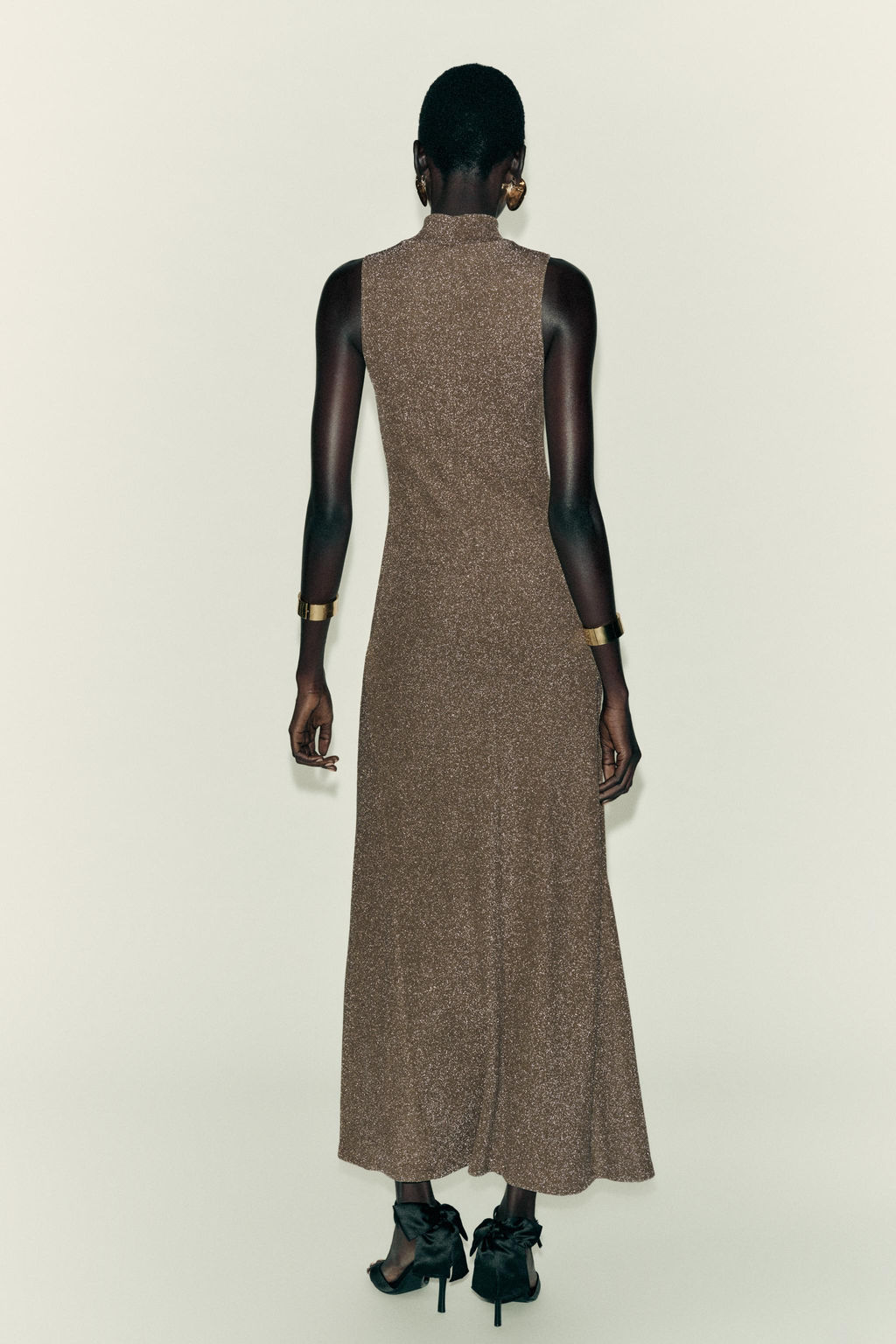 METALLIC THREAD SLEEVELESS DRESS - Zara фото 7