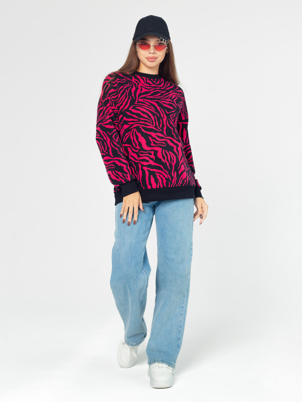 Толстовка женская футер 3-х нитка петля "РИАНА" ФУКСИЯ