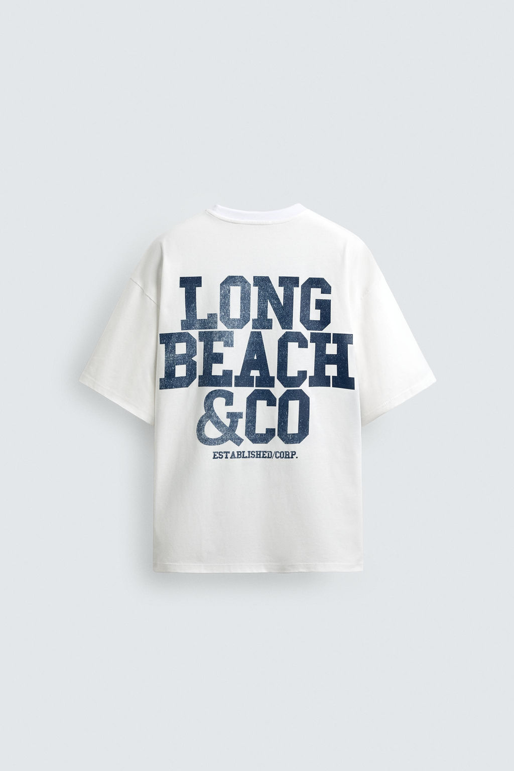 CAMISETA RELAXED FIT ESTAMPADOS LAVADOS / Blanco