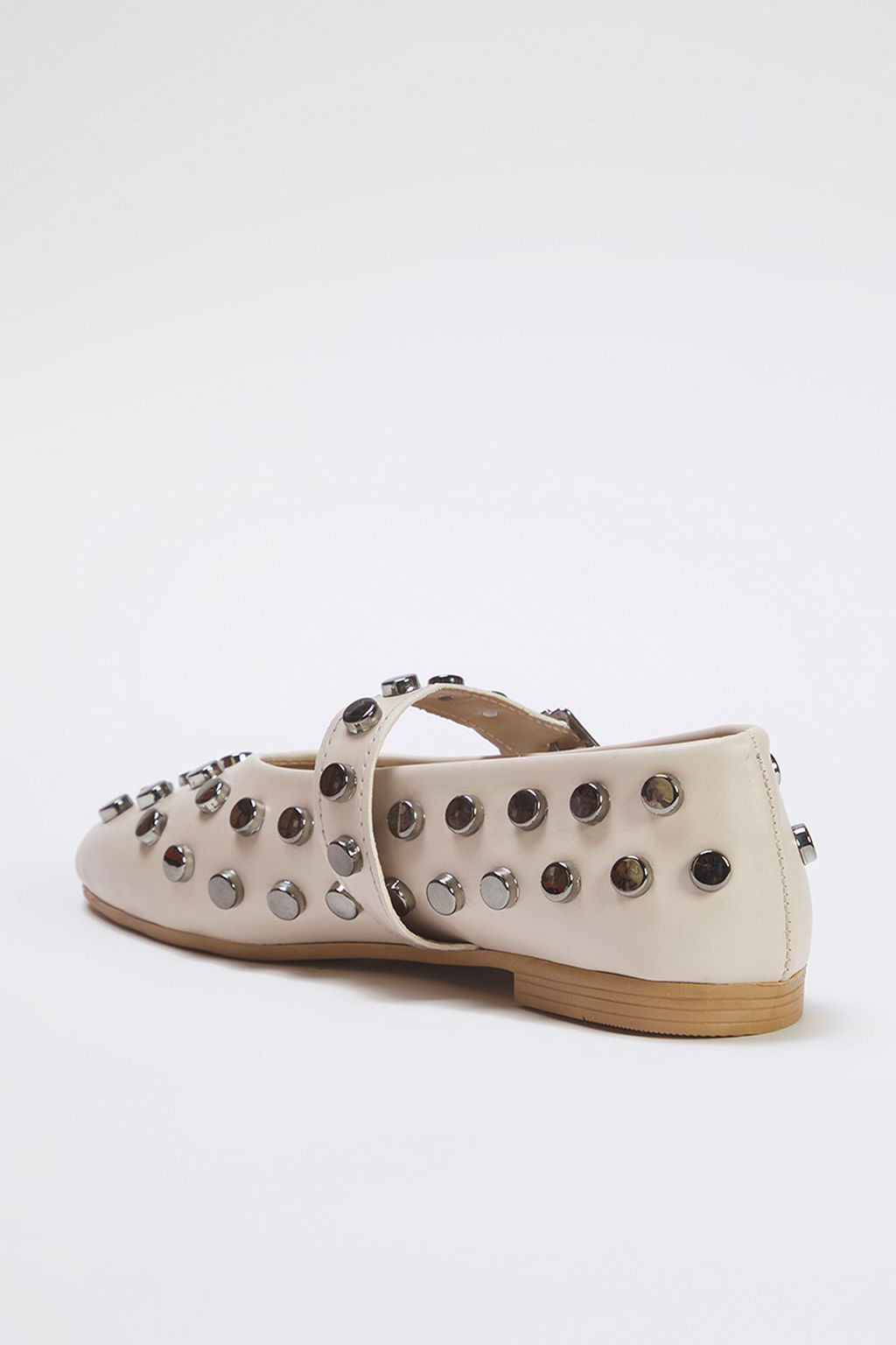 Trendyol Shoes Bej Z?mbal? Bantl? Badem Burun Mary Jane Kad?n Babet TAKSS25BE00005 - Trendyolmilla фото 5