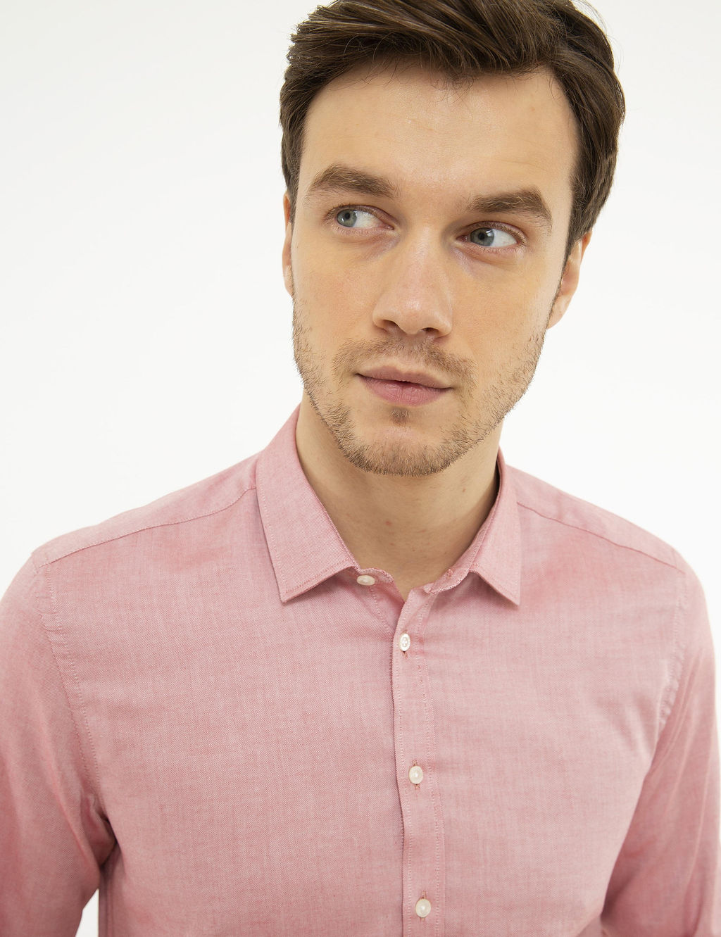 Красная зауженная рубашка с длинным рукавом - Cacharel фото 2