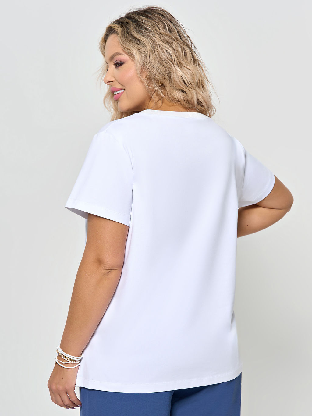 Футболка 0087-18 белый мрамор - Dora фото 31