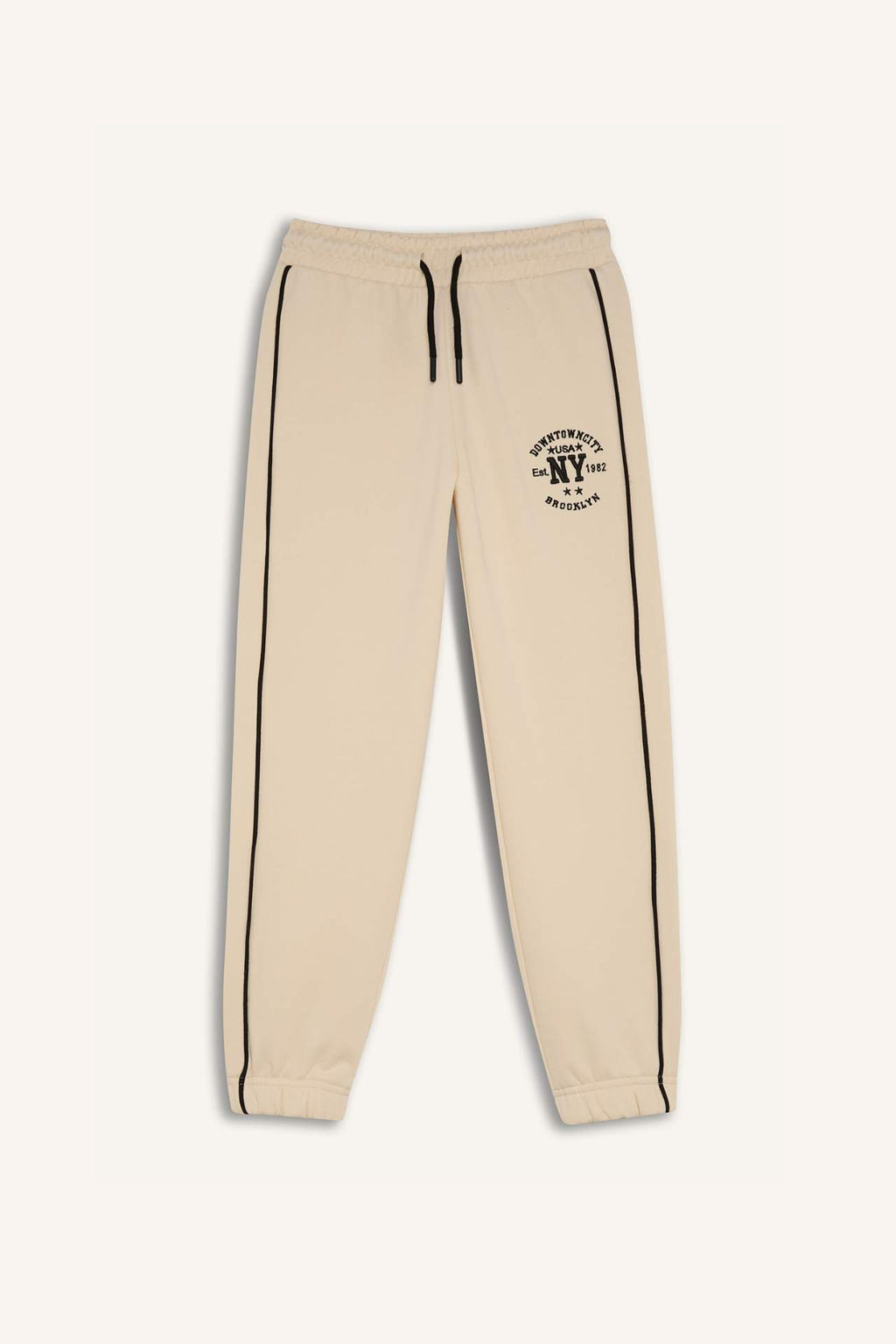 K?z Cocuk Beli Lastikli Bask?l? Pamuklu Jogger Esofman Alt? - Defacto фото 2