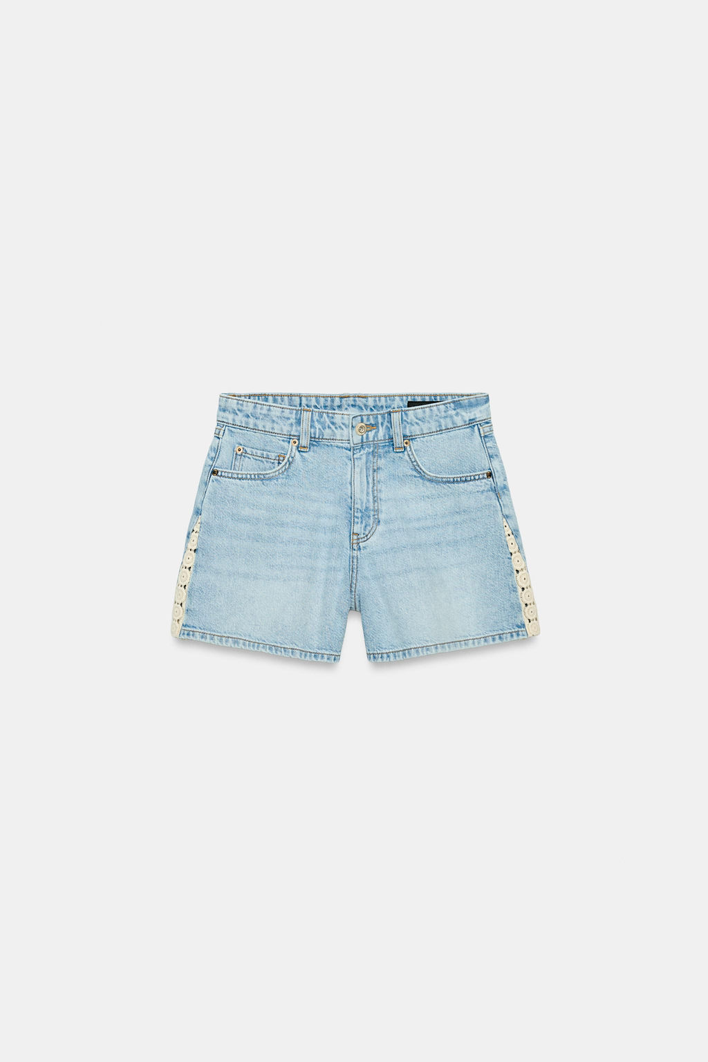 SHORTS Z1975 COMBINADO CROCHET / Azul medio - Zara фото 7