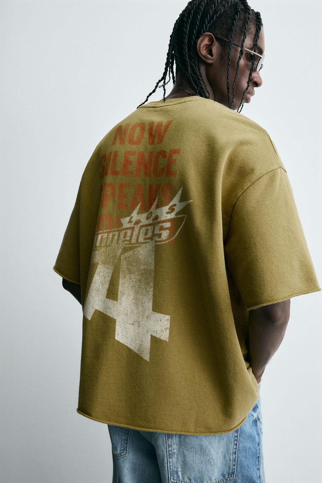 WASHED SWEATSHIRT WITH SLOGAN PRINT - Zara фото 5