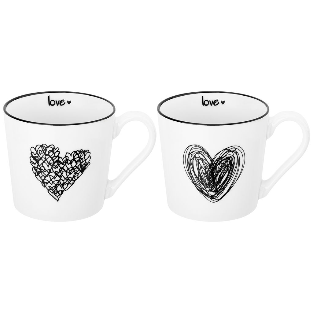 Набор 2 кружек 390 мл 13*9,5*9 см "LOVE"