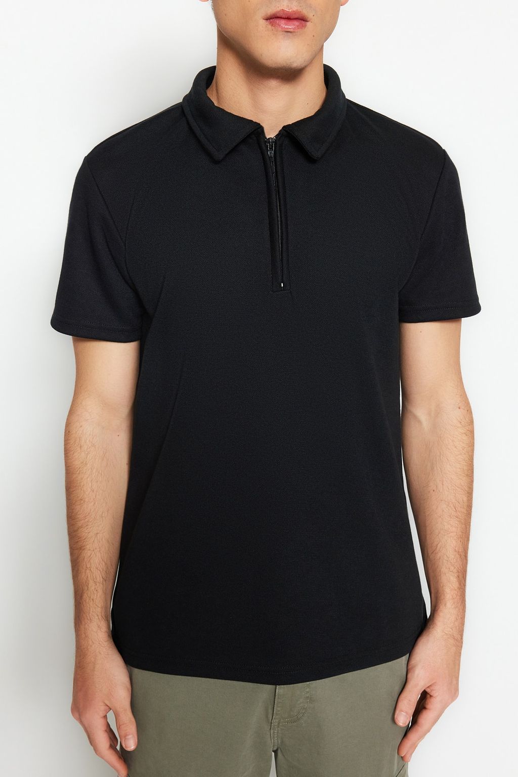 TRENDYOL MAN Premium Tas Regular/Normal Kesim Pike Fermuarl? Polo Yaka T-shirt TMNSS23PO00019 - Trendyolmilla фото 12