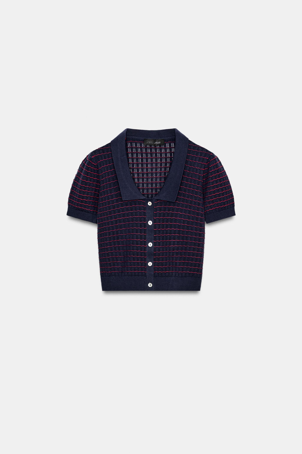 TOP PUNTO CUELLO BOBO / Azul - Zara фото 2