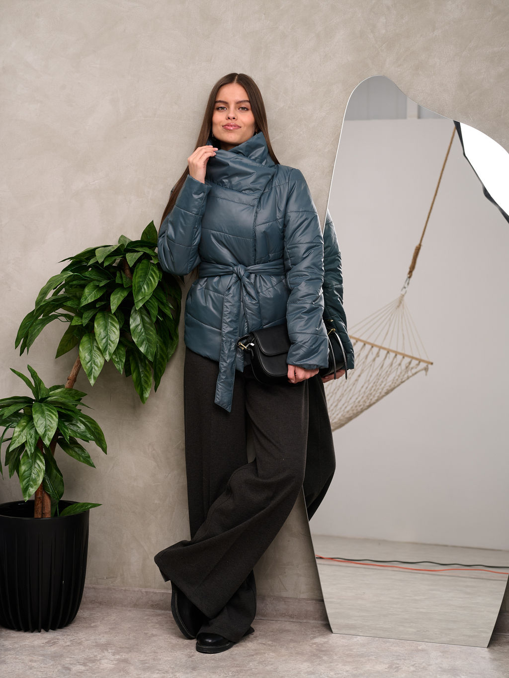 Куртка женская "Асимметрия" серый