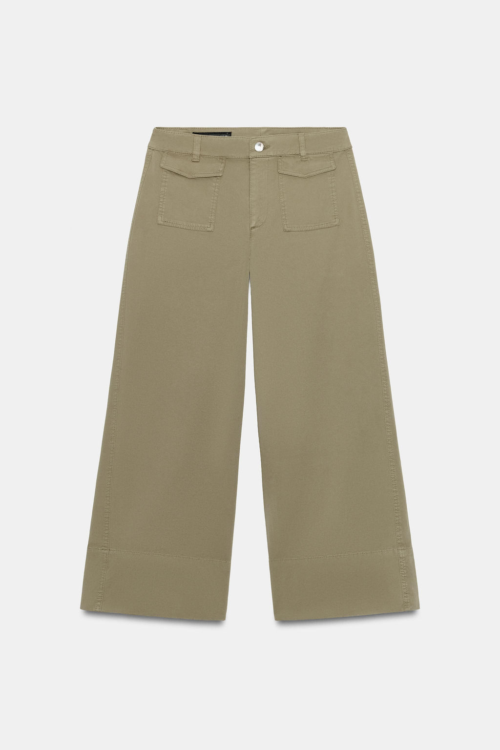 PANTALON Z1975 CULOTTE DENIM / Khaki - Zara фото 5