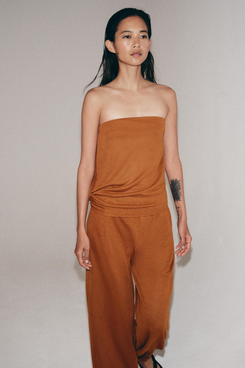 PANTAL?N RECTO R?STICO / Ocre - Zara фото 6