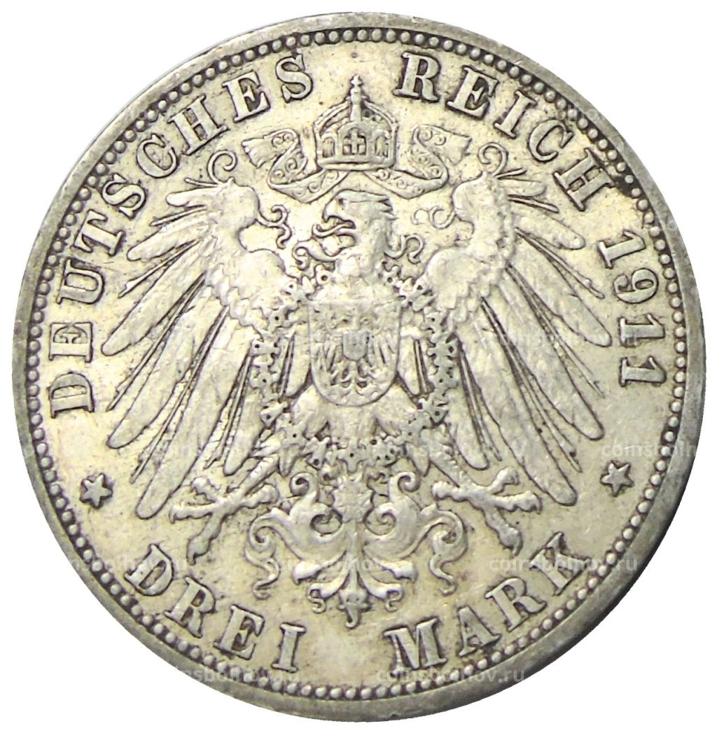 3 марки 1911 года А Германия (Пруссия)