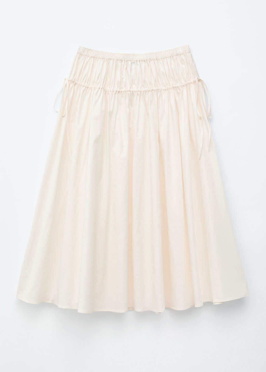 Falda midi con cord?n de ajuste