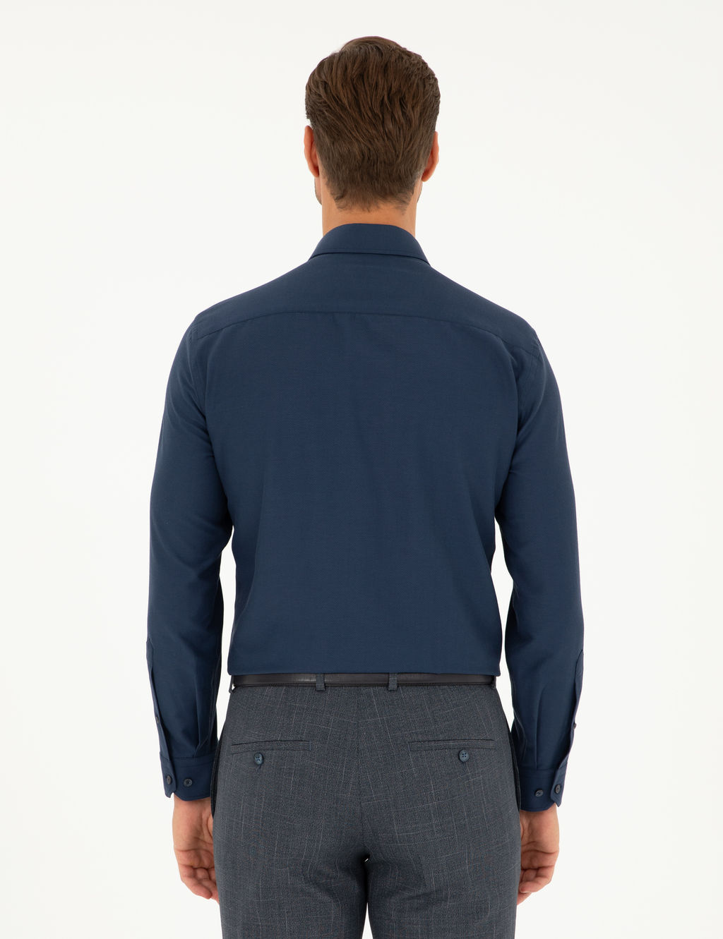 Lacivert Slim Fit Arm_rl_ Uzun Kollu G_mlek