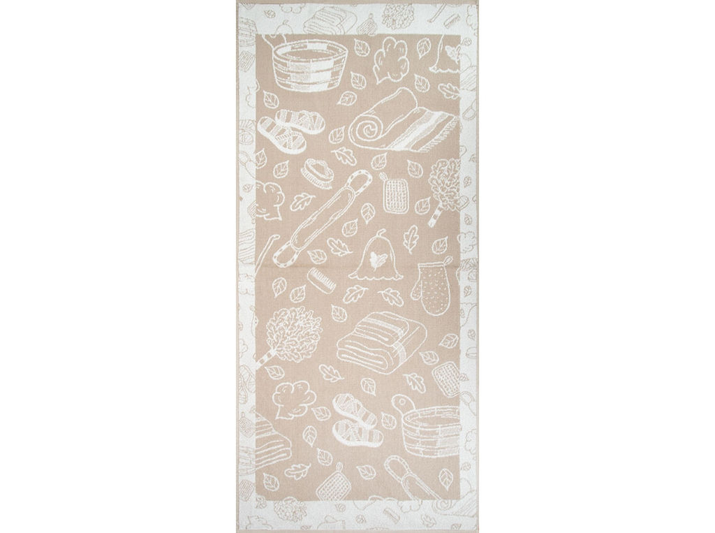 Полотенце махровое 6с102.511ж2 Атрибуты бани(лен3) 67х150см