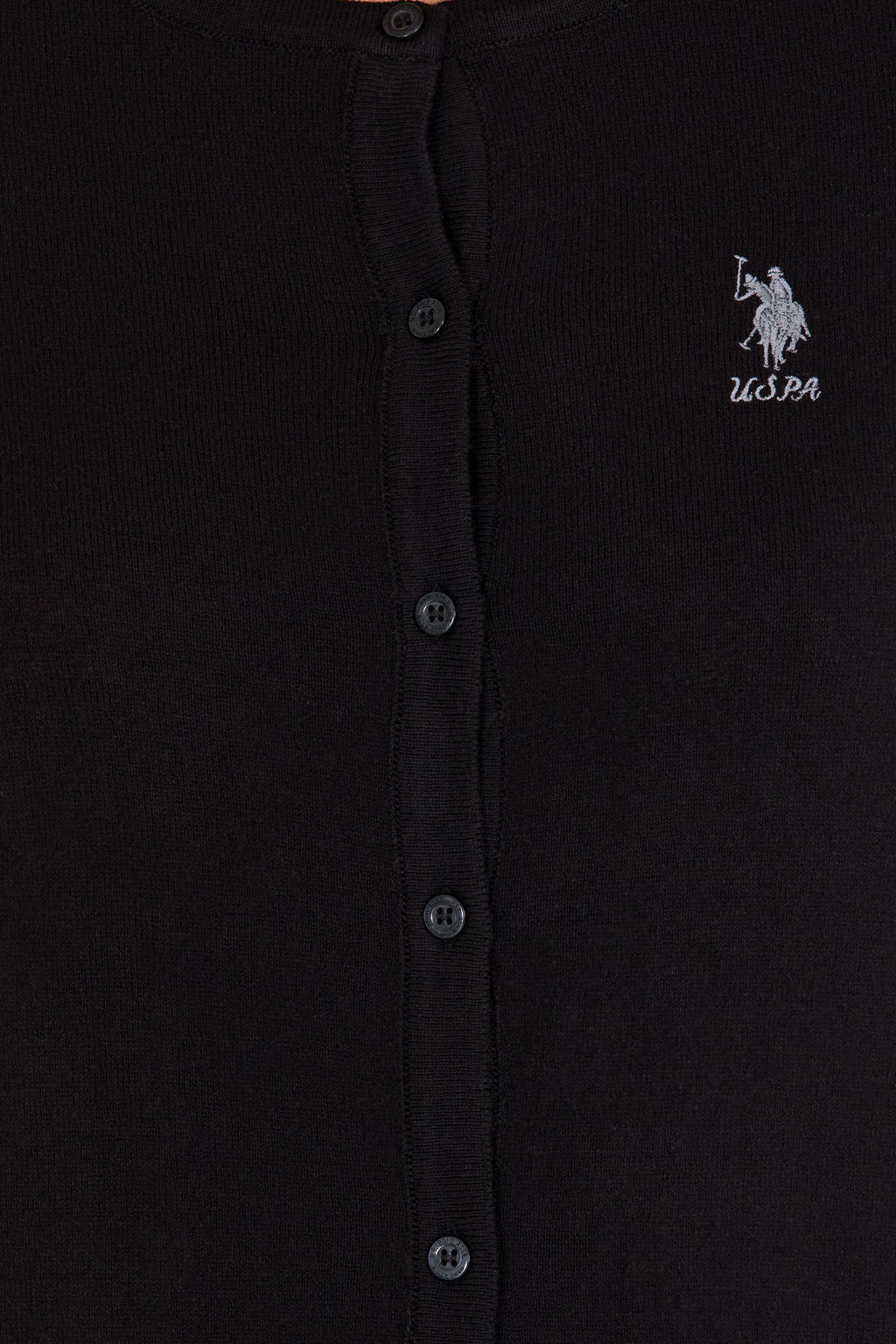 U. S. Polo Assn Женский черный базовый трикотажный кардиган - U.s. polo assn фото 6