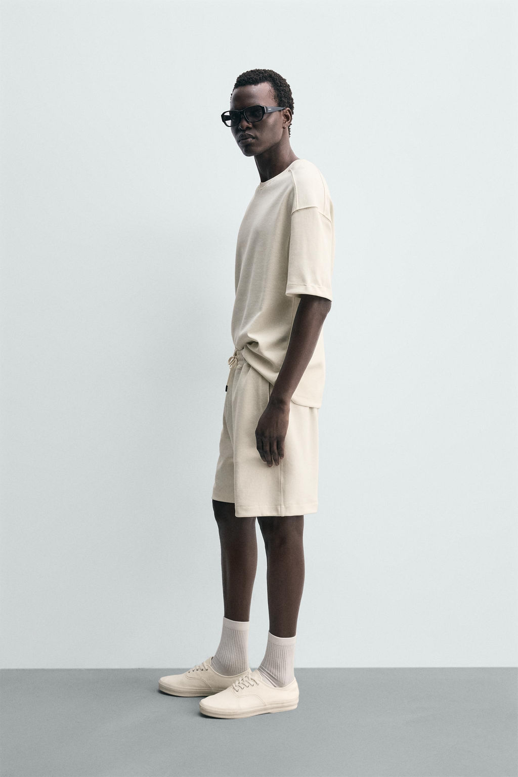 INTERLOCK RELAXED FIT JOGGER BERMUDA SHORTS - Zara фото 11