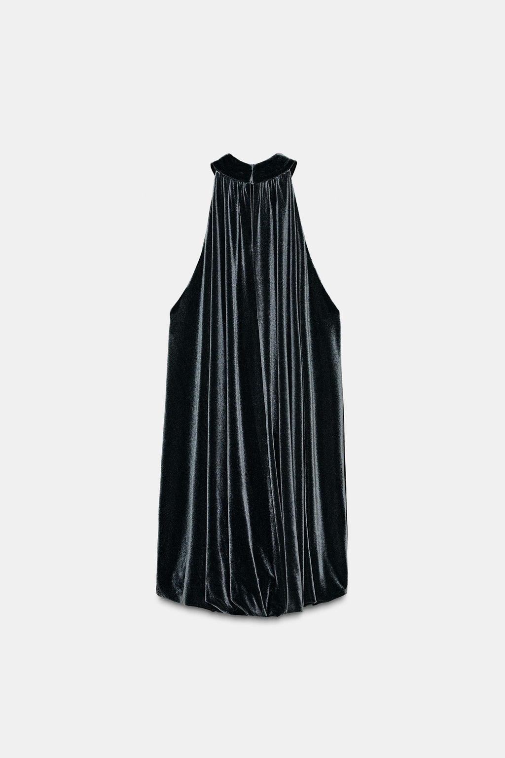 VELVET BUBBLE HEM MINI DRESS - Zara фото 9