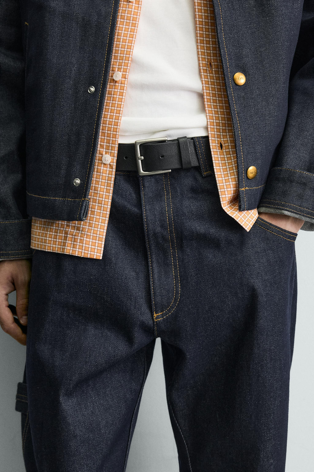 JEANS LOOSE FIT BORDADO / ?ndigo - Zara фото 6