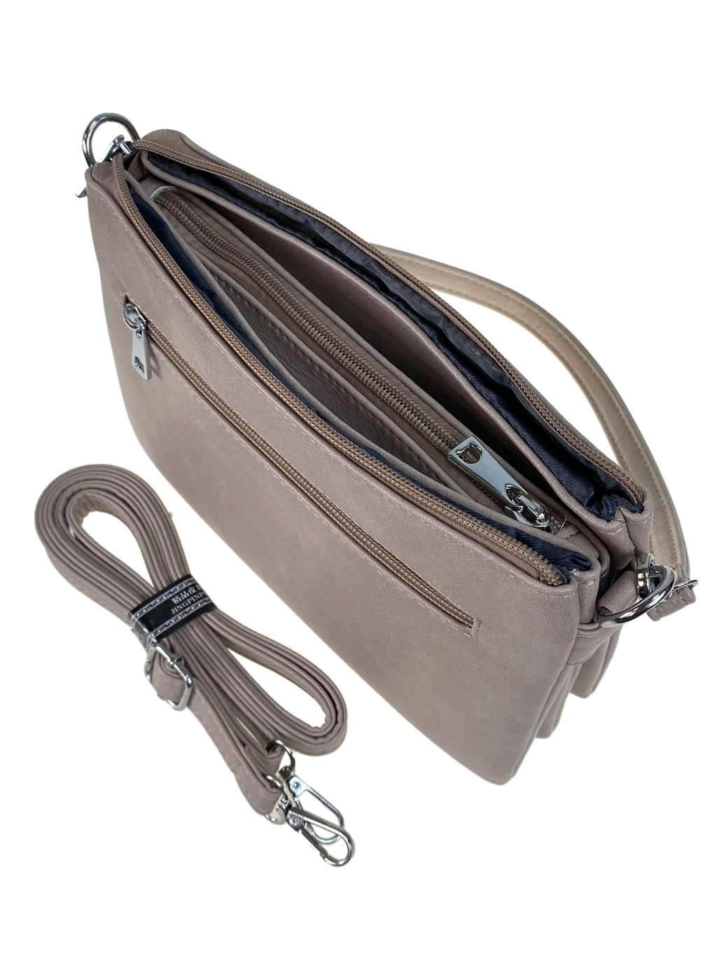 Женская сумка из искусственной кожи, цвет бежевый - Greta фото 2