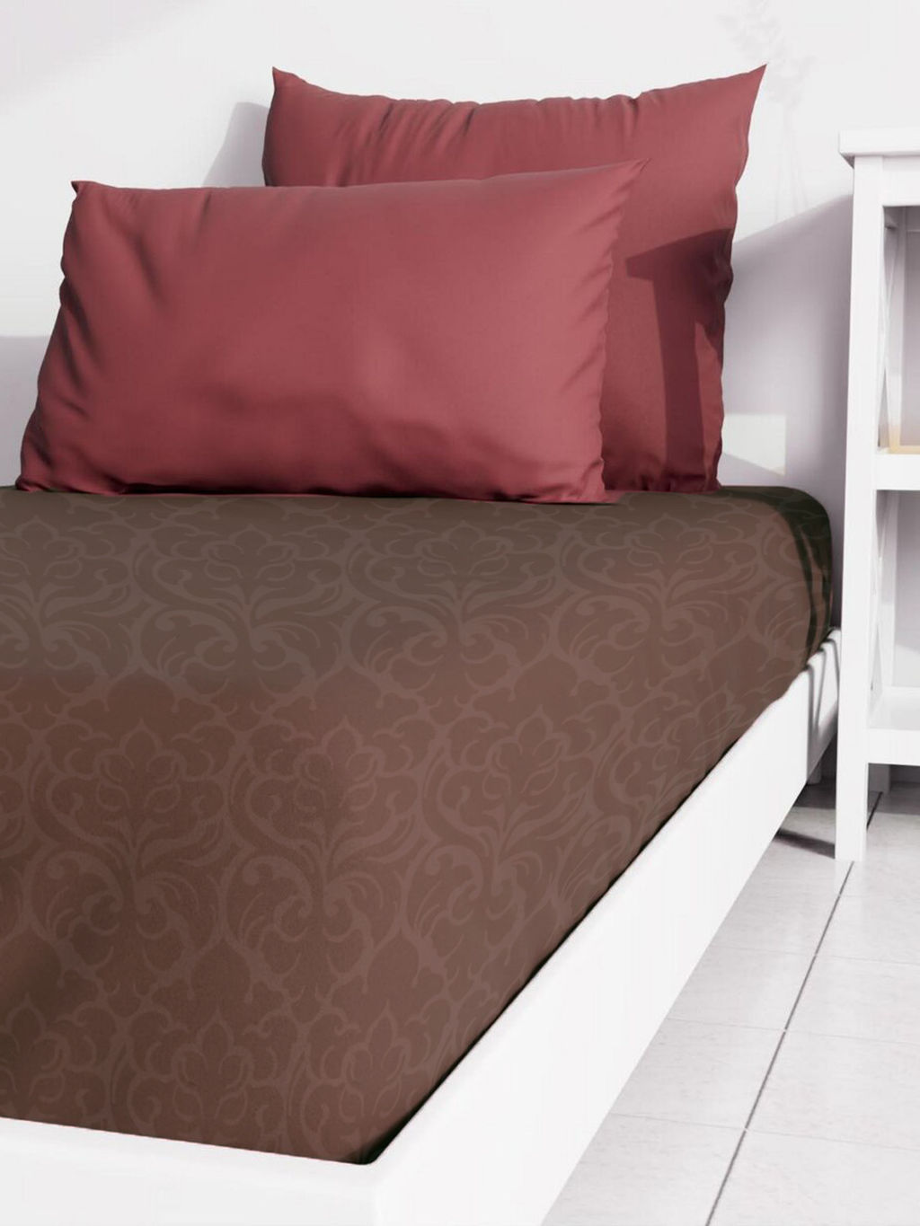 Простыня Микрофибра Узор - Какао 150х215