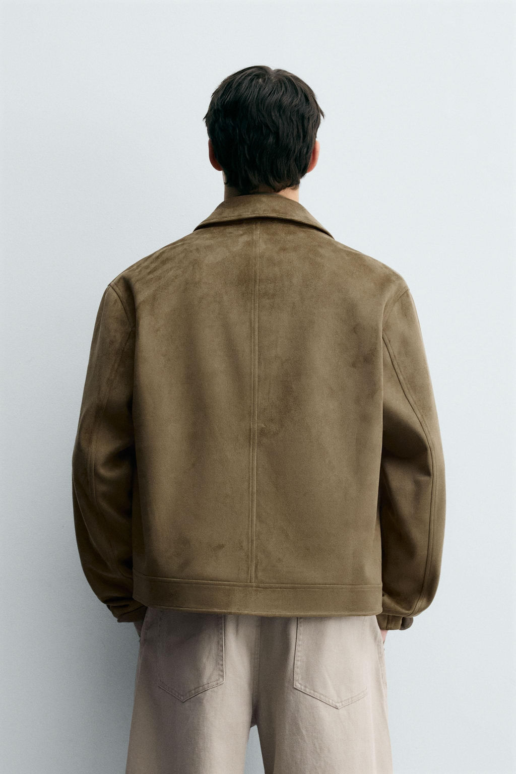 FAUX SUEDE REGULAR FIT JACKET - Zara фото 3