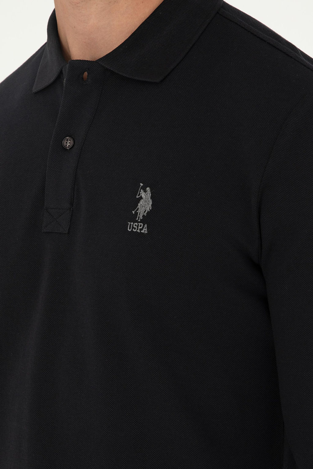 Мужской черный базовый свитшот - U.s. polo assn фото 7