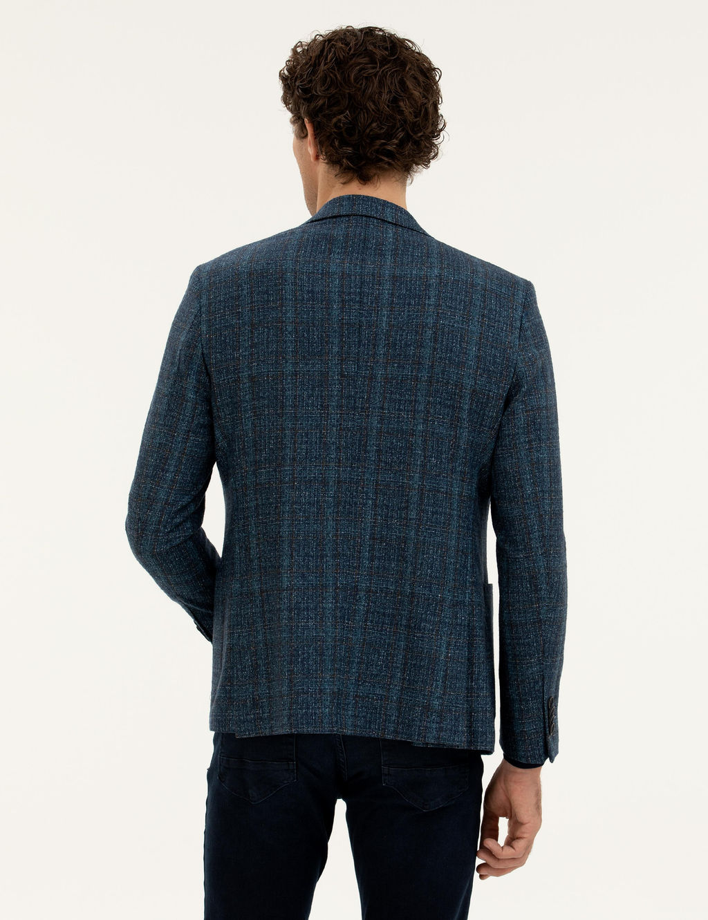 Куртка приталенного кроя из шерстяной смеси кашемира Petrol Blue - Cacharel фото 5