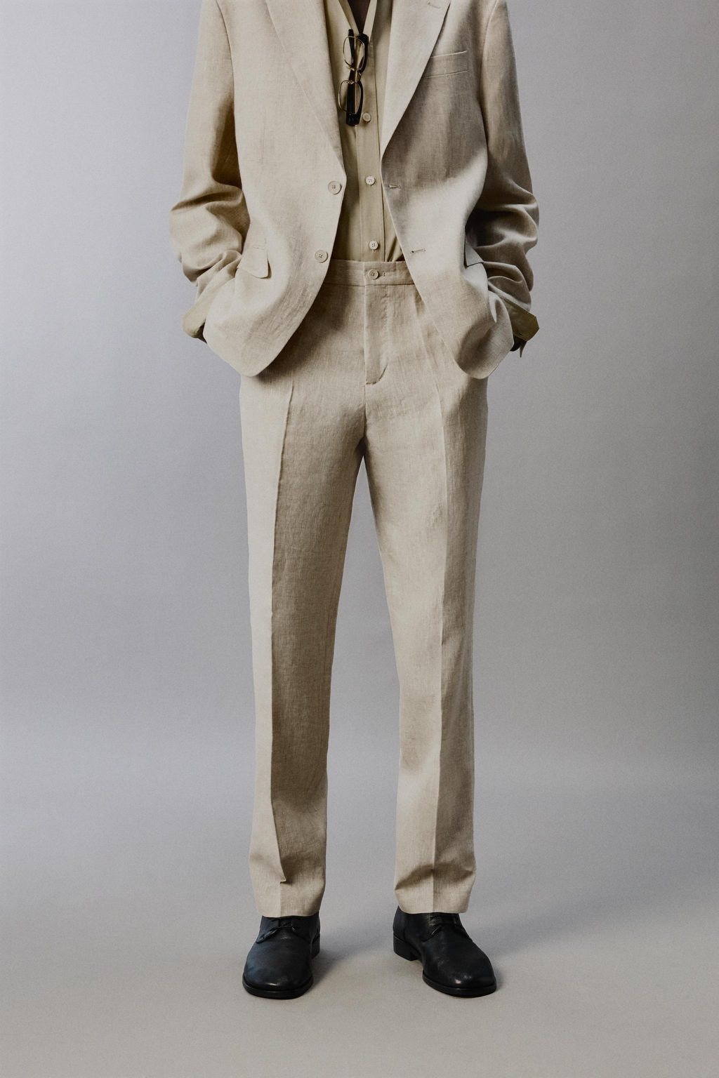 100% LINEN SUIT TROUSERS - Zara фото 2