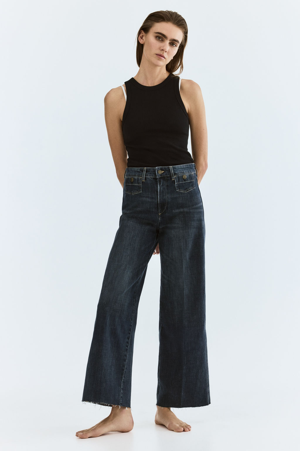 Wide High Waist Ankle Jeans - H&m фото 13