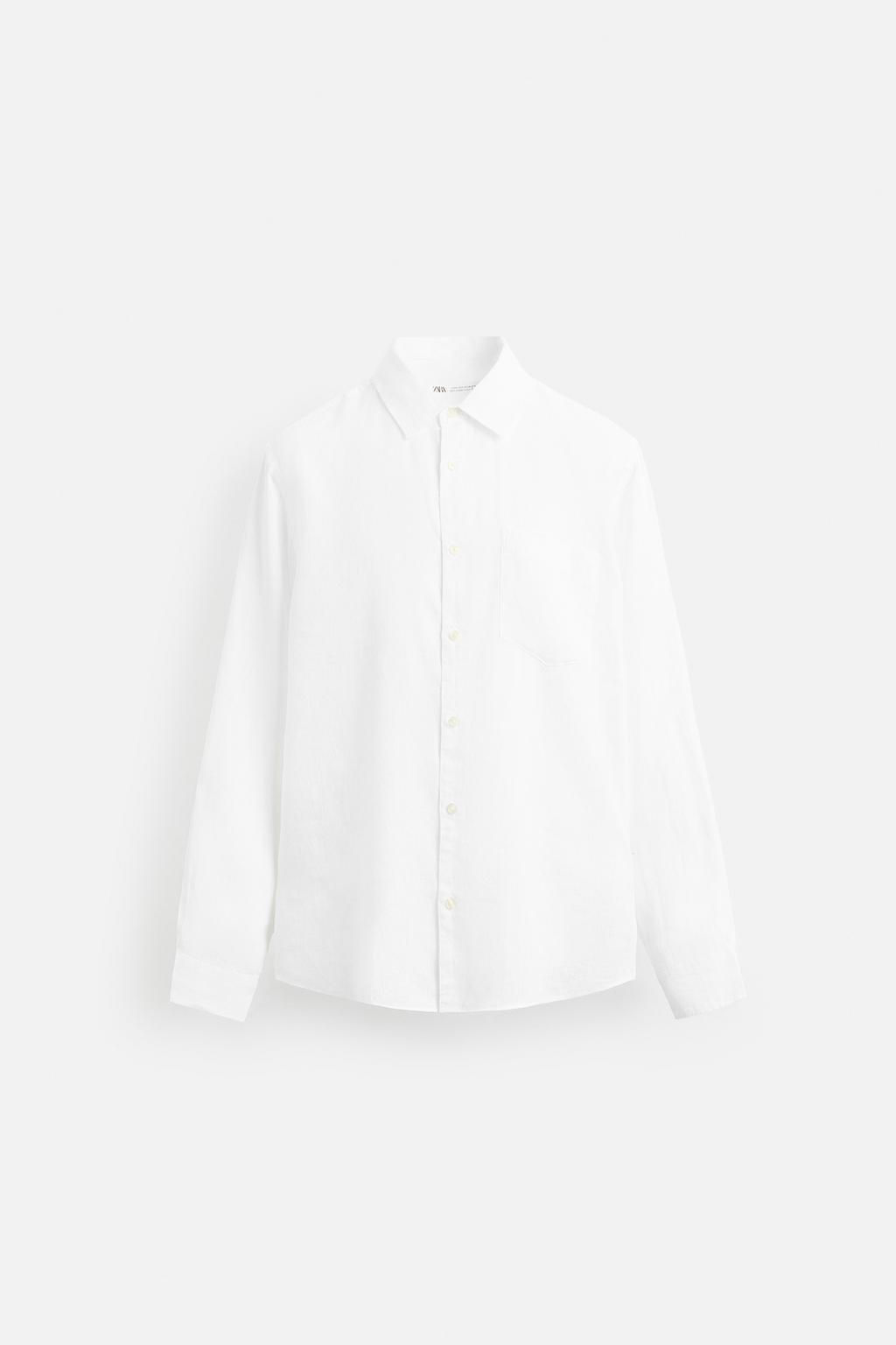100% LINEN SHIRT - Zara фото 8