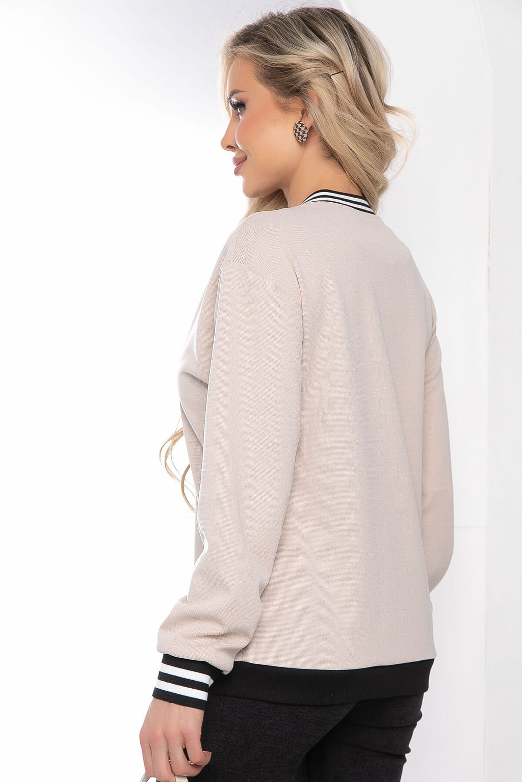 Бомбер Игра со стилем (беж) Б8542 - Lt collection фото 3