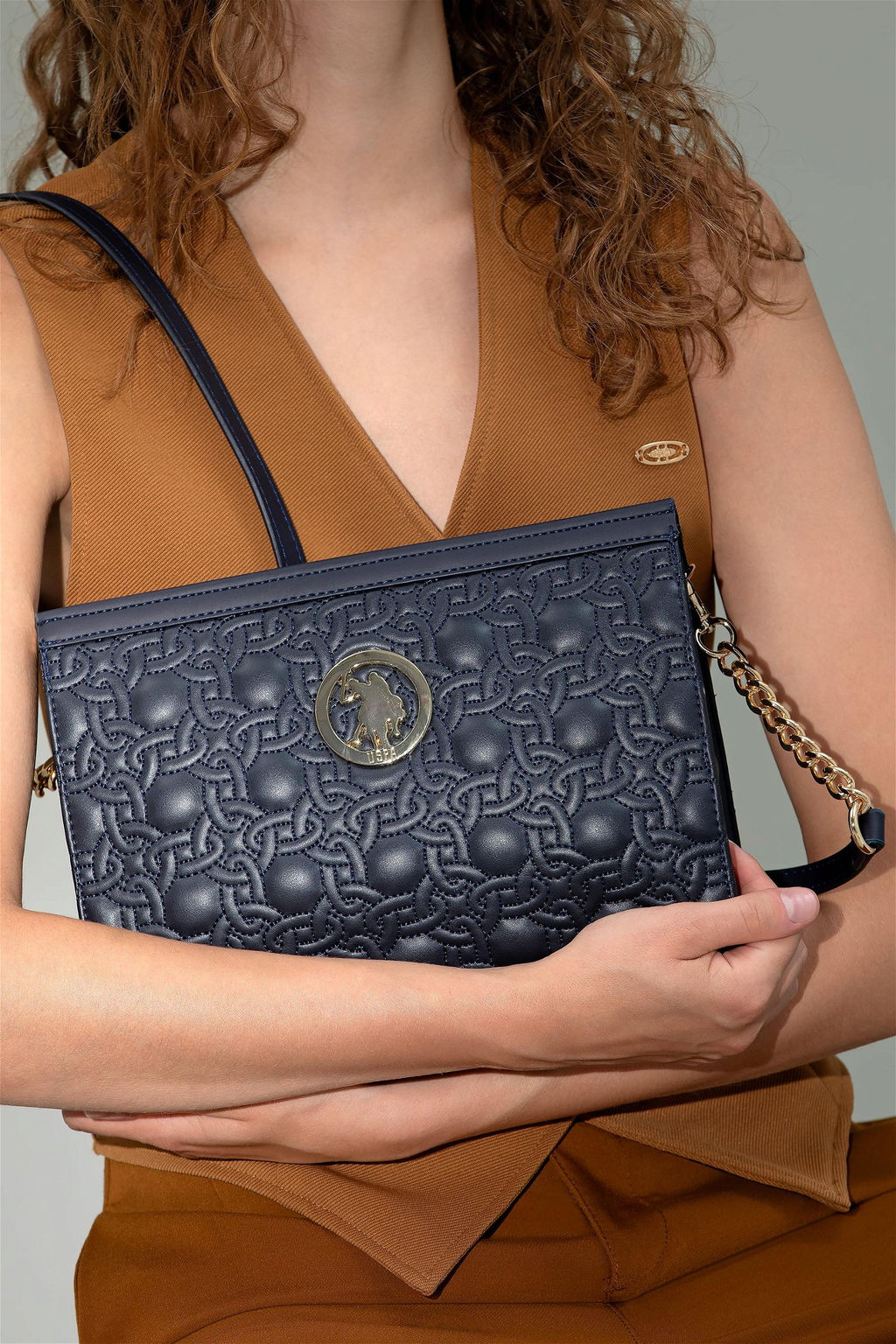 U. S. Polo Assn Женская темно-синяя сумка через плечо - U.s. polo assn фото 2