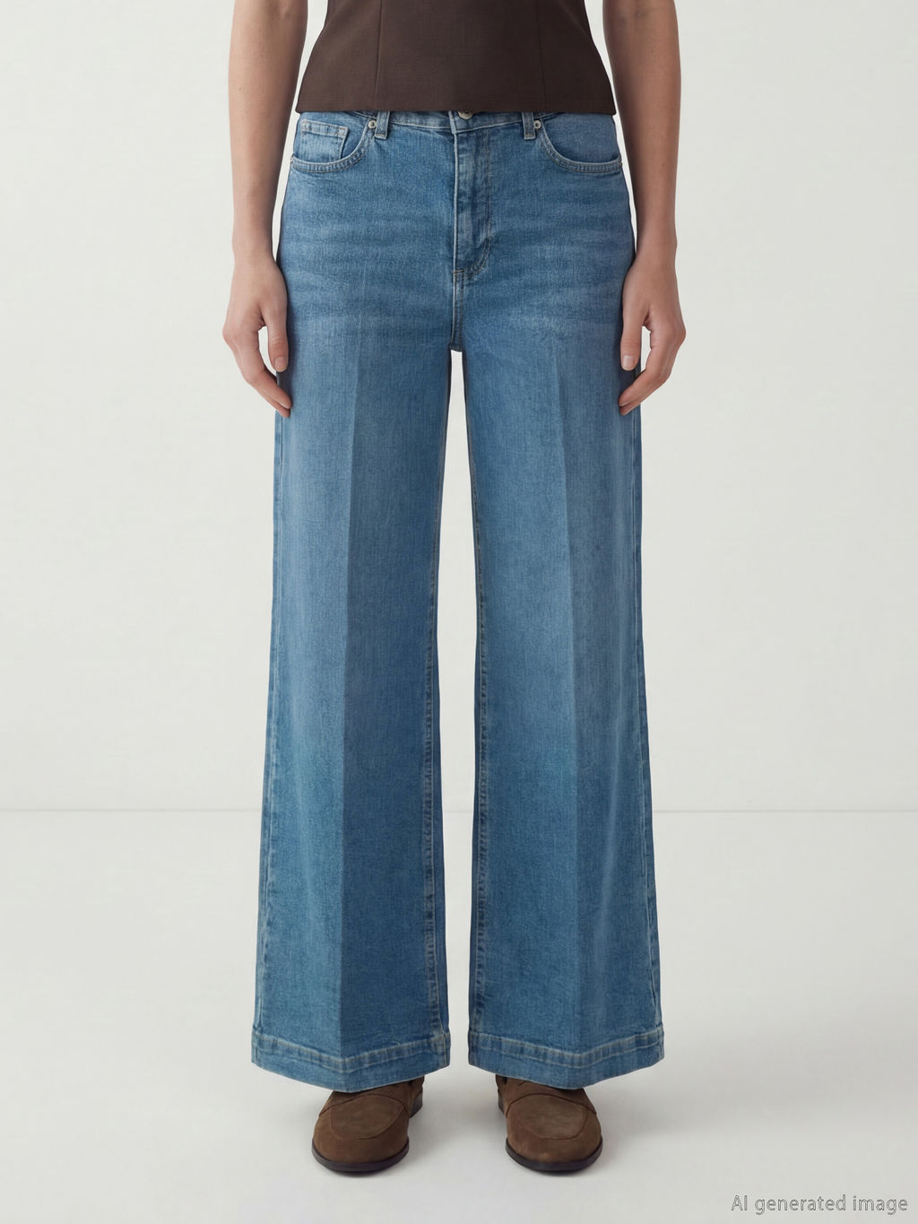 Wideleg Kad?n Jean Pantolon
